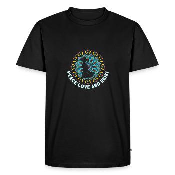 Symbole Reiki Maître Reiki Cadeau de Cristal Reiki - T-shirt Premium bio Homme - noir - Devant - Nico (187cm)