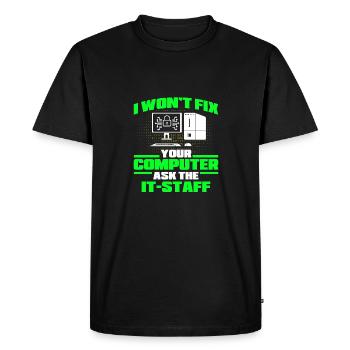 Network Security Specialist Gift - Men's Premium Organic T-Shirt - black - Front - Nico (187cm)