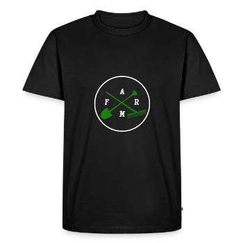 Farm with tools - farm with tools - Men's Premium Organic T-Shirt - black - Front - Nico (187cm)