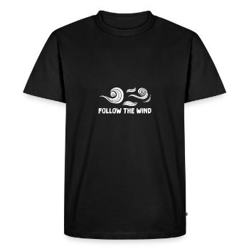 Suivez le vent - Suivez le vent - T-shirt Premium bio Homme - noir - Devant - Nico (187cm)