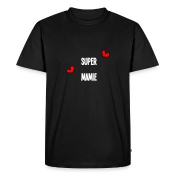 SUPER MAMIE. MAMIE. - T-shirt Premium bio Homme - noir - Devant - Nico (187cm)