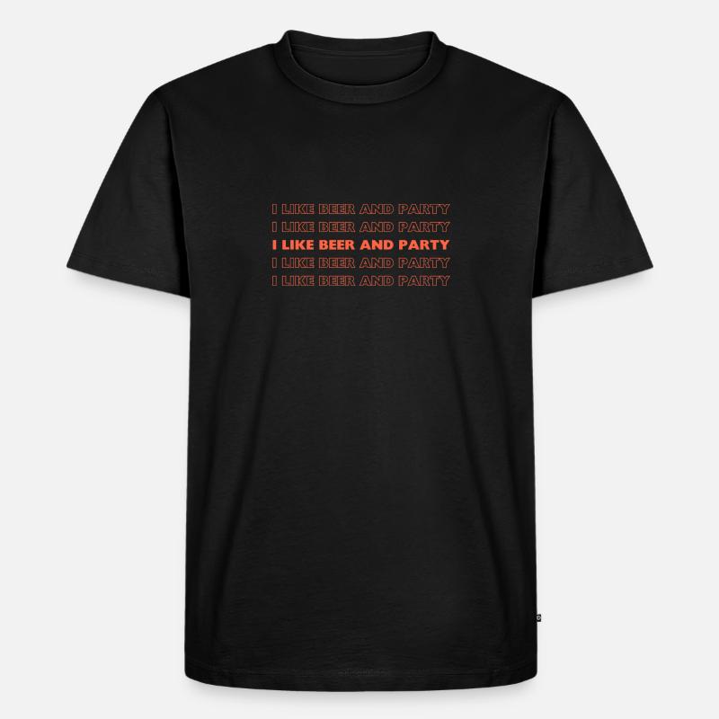 Bierliebhaber Feierfreude - Männer Premium Bio T-Shirt - Schwarz