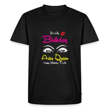 Signe du zodiaque Bélier - T-shirt Premium bio Homme - noir - Devant - Nico (187cm)