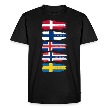 Scandinavie - T-shirt Premium bio Homme - noir - Devant - Nico (187cm)