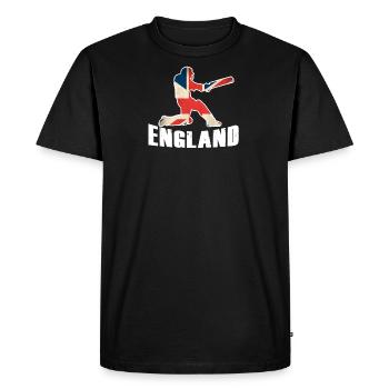 Angleterre Cricket Shirt Cricket Team - T-shirt Premium bio Homme - noir - Devant - Nico (187cm)