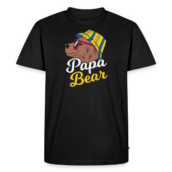 Papa Bear - Papa - Men's Premium Organic T-Shirt - black - Front - Nico (187cm)
