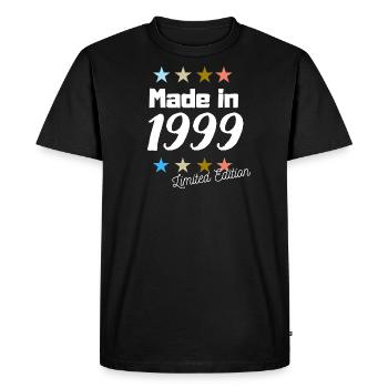 Fabriqué en 1999 Édition Limitée Vintage Anniversaire - T-shirt Premium bio Homme - noir - Devant - Nico (187cm)
