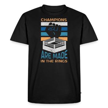 Boxing Boxer Martial Arts Boxing Ring Boxing Gloves - Men's Premium Organic T-Shirt - black - Front - Nico (187cm)