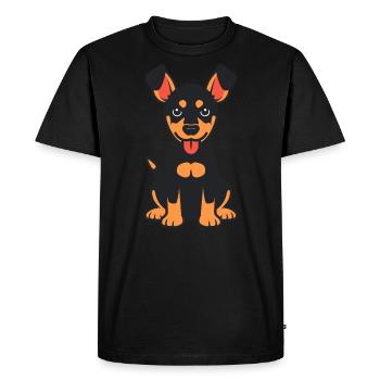 dobermann - T-shirt Premium bio Homme - noir - Devant - Nico (187cm)