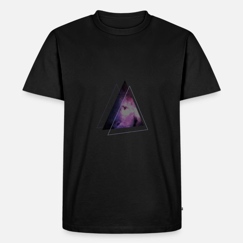 space triangle - Männer Premium Bio T-Shirt - Schwarz