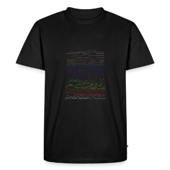 différents paysages - T-shirt Premium bio Homme - noir - Devant - Nico (187cm)