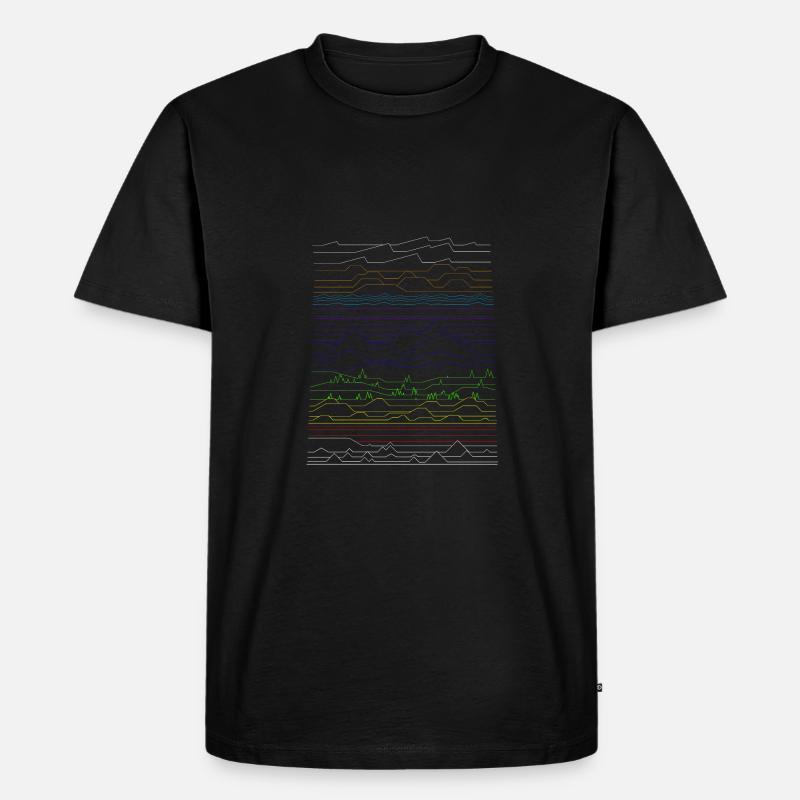 different landscapes - Männer Premium Bio T-Shirt - Schwarz