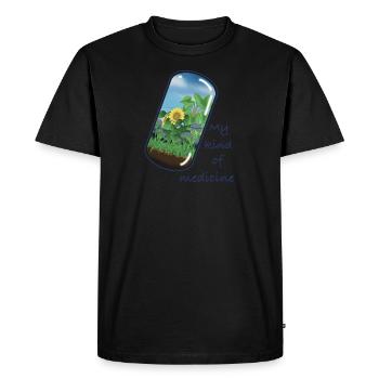 Nature's Remedy: My Kind of Medicine Art - Men's Premium Organic T-Shirt - black - Front - Nico (187cm)