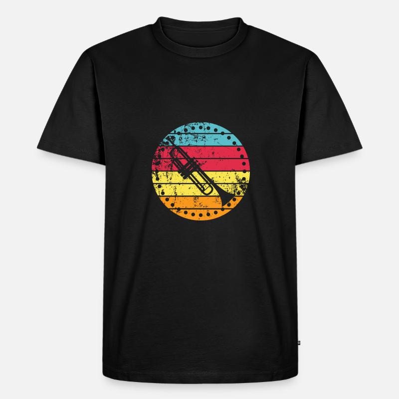 Trompete - Männer Premium Bio T-Shirt - Schwarz