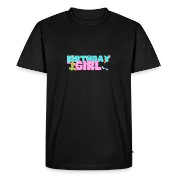 Dinosaure Anniversaire Garçon - T-shirt Premium bio Homme - noir - Devant - Nico (187cm)