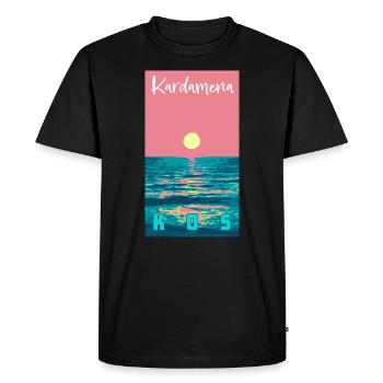 Kardamena Sunrise Kos - Men's Premium Organic T-Shirt - black - Front - Nico (187cm)