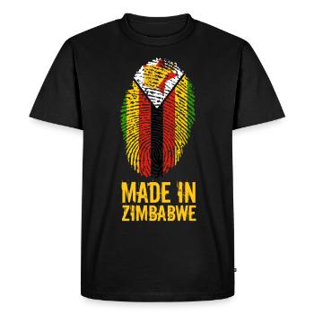 Made In Zimbabwe / Zimbabwe / Great Zimbabwe - T-shirt Premium bio Homme - noir - Devant - Nico (187cm)