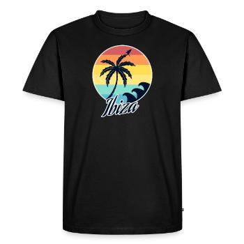 Ibiza - Men's Premium Organic T-Shirt - black - Front - Nico (187cm)