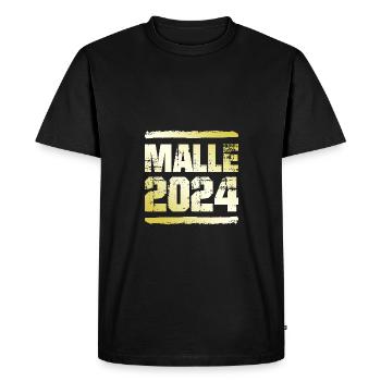 Malle 2024 Or - T-shirt Premium bio Homme - noir - Devant - Nico (187cm)