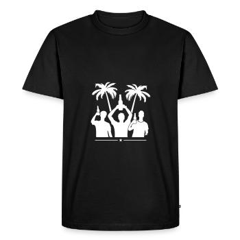 Fête Vacances à la plage - T-shirt Premium bio Homme - noir - Devant - Nico (187cm)