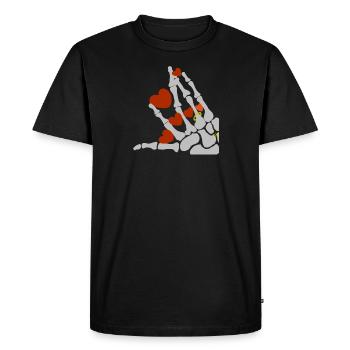 ETERNAL LOVE - Men's Premium Organic T-Shirt - black - Front - Nico (187cm)