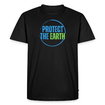 Protéger la planète - T-shirt Premium bio Homme - noir - Devant - Nico (187cm)