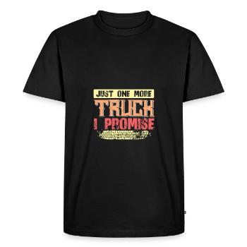 Trucker Cool Saying - Men's Premium Organic T-Shirt - black - Front - Nico (187cm)
