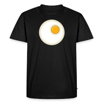 fried egg - Men's Premium Organic T-Shirt - black - Front - Nico (187cm)