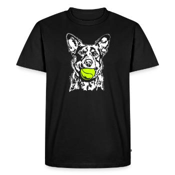 Bovins Chien Balle Balljunkie Chiens Wilsigns - T-shirt Premium bio Homme - noir - Devant - Nico (187cm)