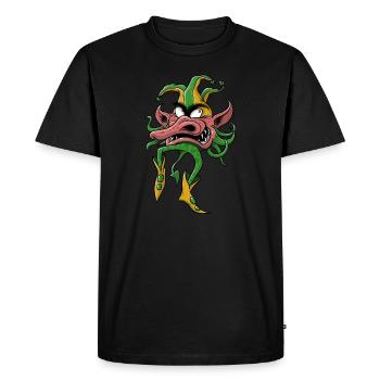 🤡 CIRCUS CLOWN Articles cadeaux amusants et étranges - T-shirt Premium bio Homme - noir - Devant - Nico (187cm)