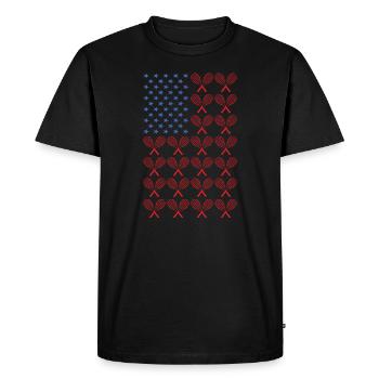 Sport Us Flag Tennis - T-shirt Premium bio Homme - noir - Devant - Nico (187cm)