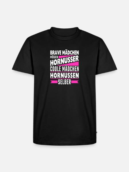 Coole Mädchen mögen Hornusser - Männer Premium Bio T-Shirt - Schwarz