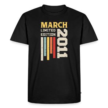 March 2011 - Birthday gift March 2011 March - Men's Premium Organic T-Shirt - black - Front - Nico (187cm)