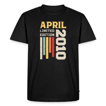 Avril 2010 - Cadeau anniversaire Avril 2010 Avril - T-shirt Premium bio Homme - noir - Devant - Nico (187cm)