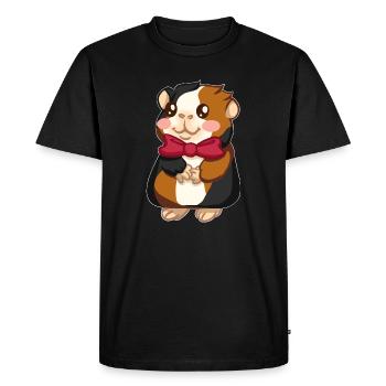 guinea pig - Men's Premium Organic T-Shirt - black - Front - Nico (187cm)