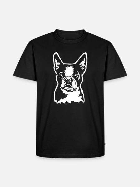 Boston Terrier Head "Black Edition" - Men's Premium Organic T-Shirt - black
