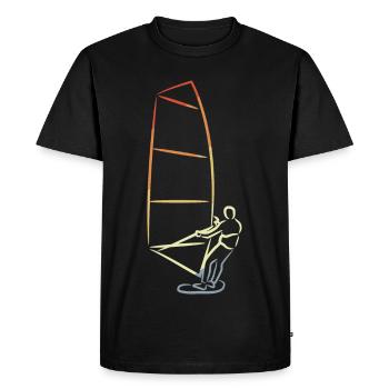 Vintage Windsurfers - Men's Premium Organic T-Shirt - black - Front - Nico (187cm)
