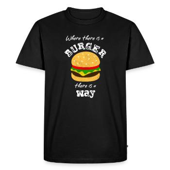 Hamburger à hamburger - T-shirt Premium bio Homme - noir - Devant - Nico (187cm)