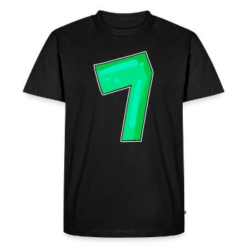 Number 7 Number Seven - Men's Premium Organic T-Shirt - black - Front - Nico (187cm)