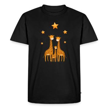 Girafes Famille Star Bébé Bébé - T-shirt Premium bio Homme - noir - Devant - Nico (187cm)