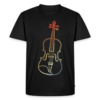 Dessin de violon vintage - T-shirt Premium bio Homme - noir - Devant - Nico (187cm)