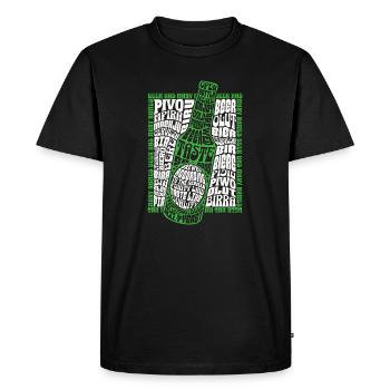 Beer - Men's Premium Organic T-Shirt - black - Front - Nico (187cm)