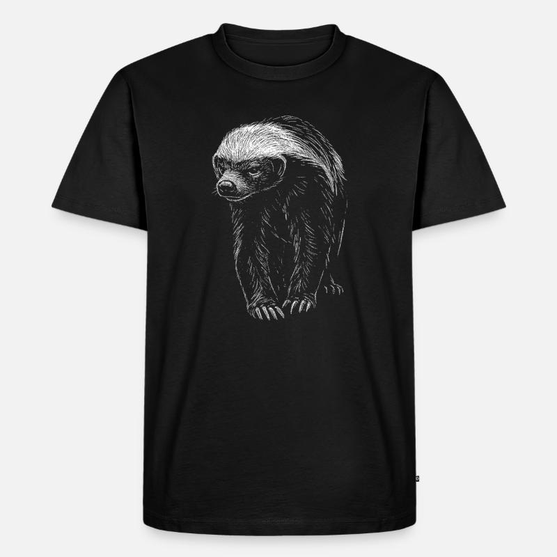 Honigdachs - Männer Premium Bio T-Shirt - Schwarz