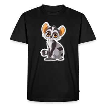 lémurien - T-shirt Premium bio Homme - noir - Devant - Nico (187cm)