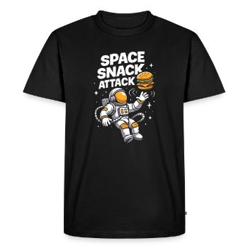 Astronaut Burger Space Design - Men's Premium Organic T-Shirt - black - Front - Nico (187cm)