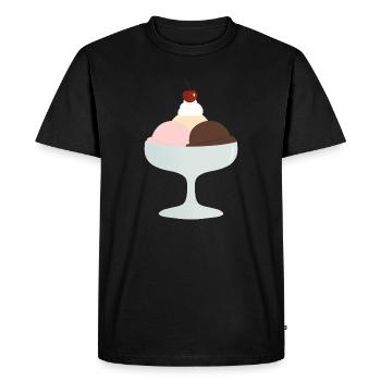 Sundae Trio Delight - Men's Premium Organic T-Shirt - black - Front - Nico (187cm)