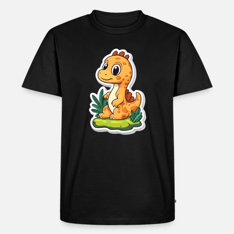 Dinosaurier - Männer Premium Bio T-Shirt - Schwarz