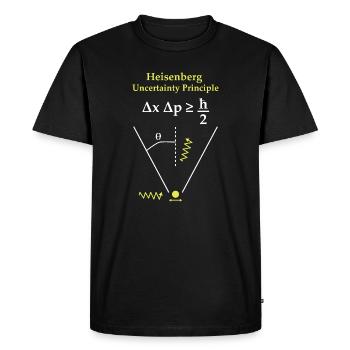  Principe d'incertitude d"Heisenberg  - T-shirt Premium bio Homme - noir - Devant - Nico (187cm)