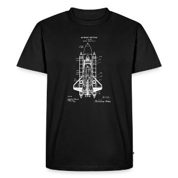 Plan de la navette spatiale - T-shirt Premium bio Homme - noir - Devant - Nico (187cm)