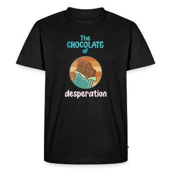 Les chocolats du désespoir - T-shirt Premium bio Homme - noir - Devant - Nico (187cm)